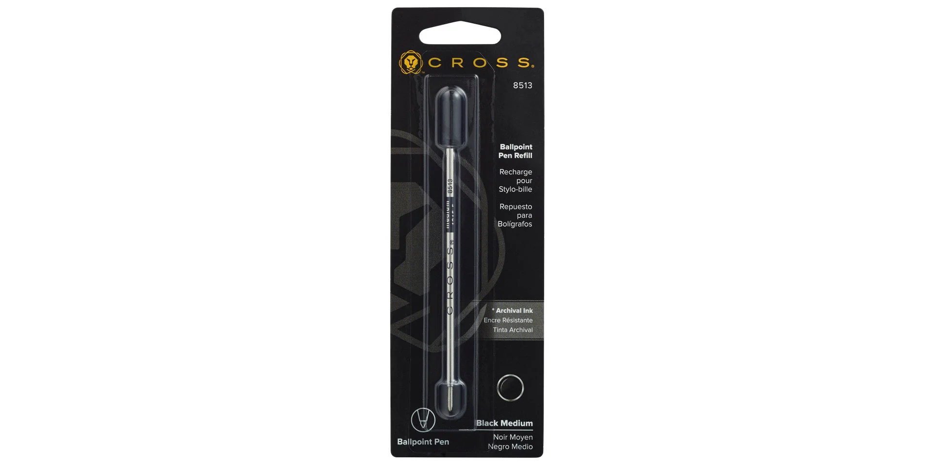 Ballpoint Pen Refill - Black - Medium - Single Pack - Image 2