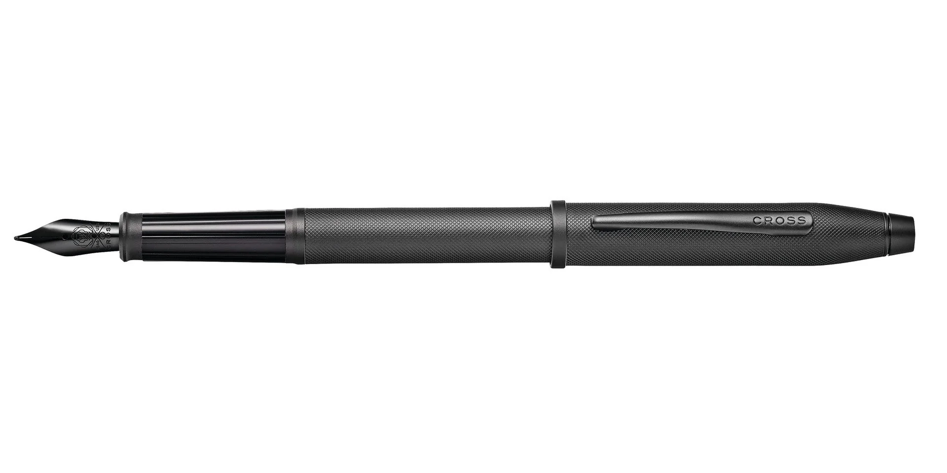 Century® II Black PVD Micro-knurl Fine Nib Fountain Pen - Image 3