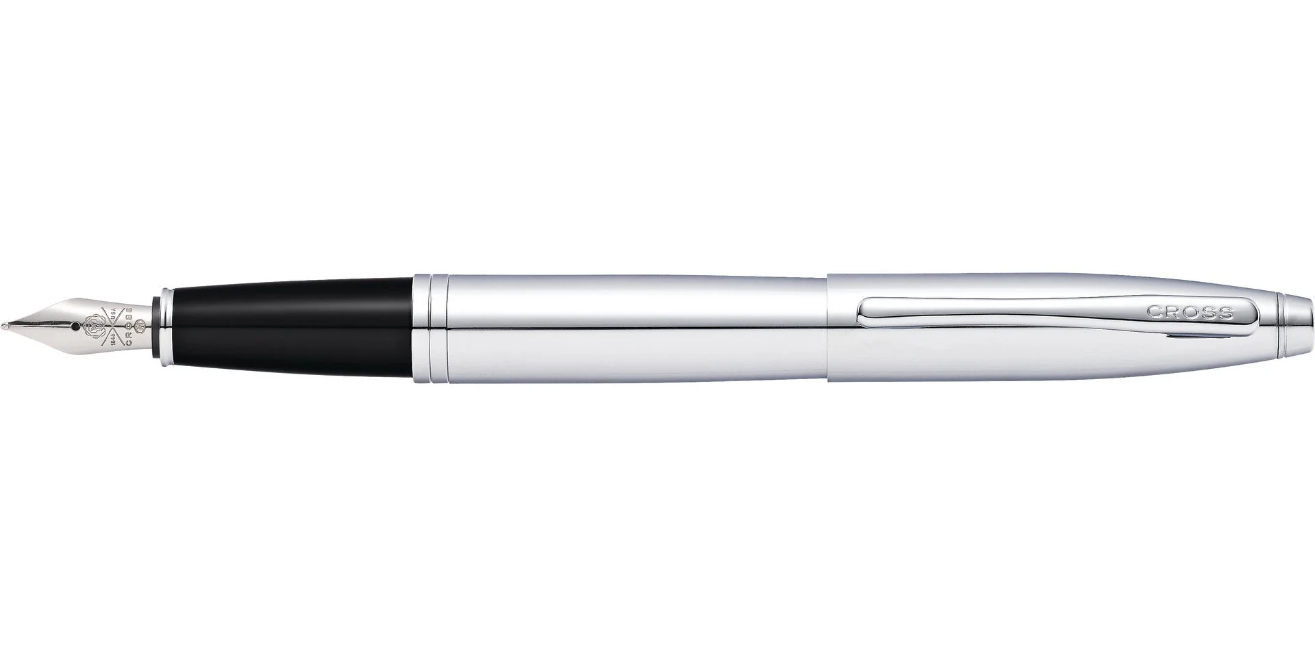 Calais™ Polished Chrome Stainless Steel Medium Nib Fountain Pen - Image 3