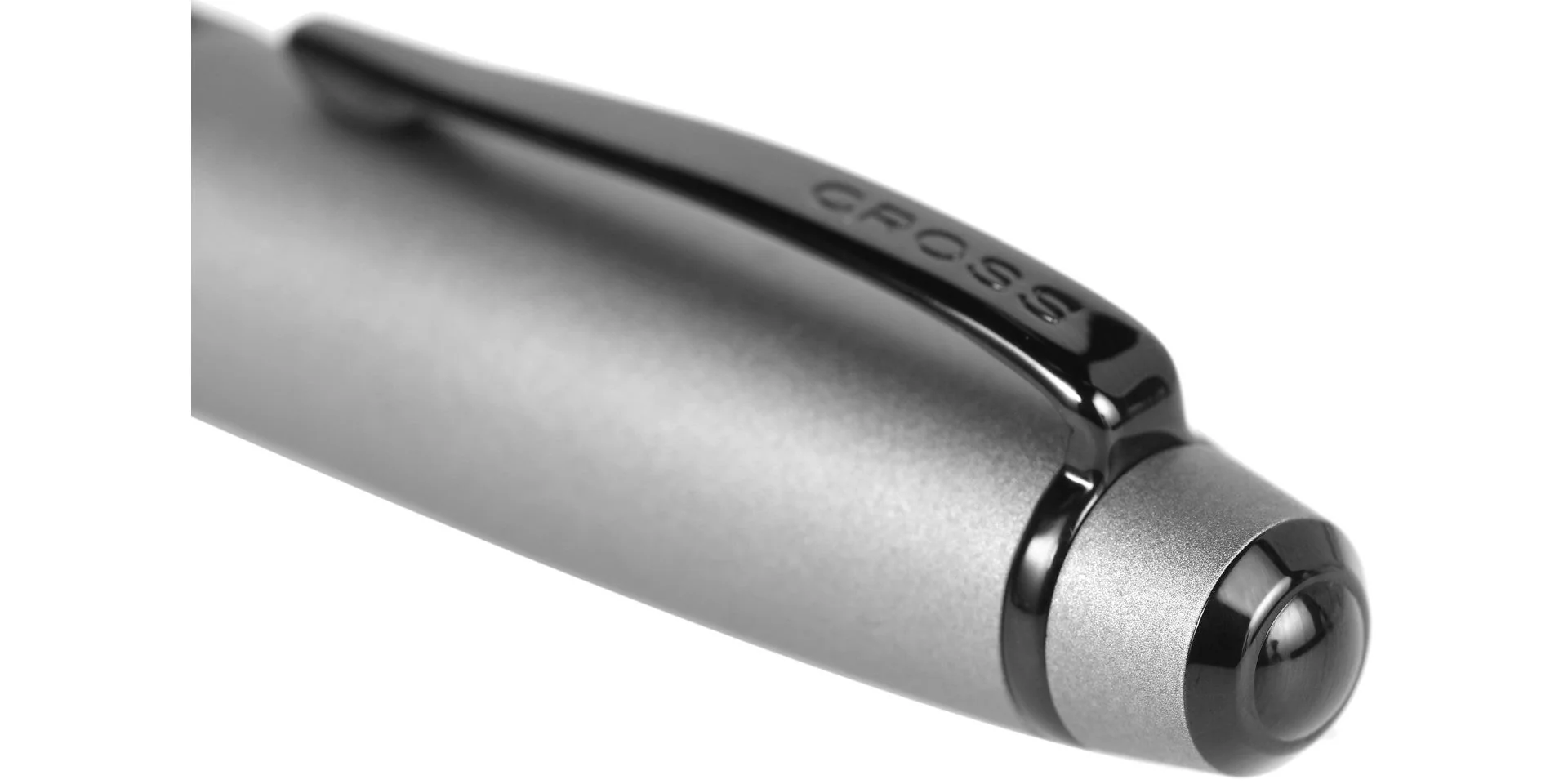 Bailey™ Matte Gray Lacquer Stainless Steel Extra-Fine Nib Fountain Pen - Image 3