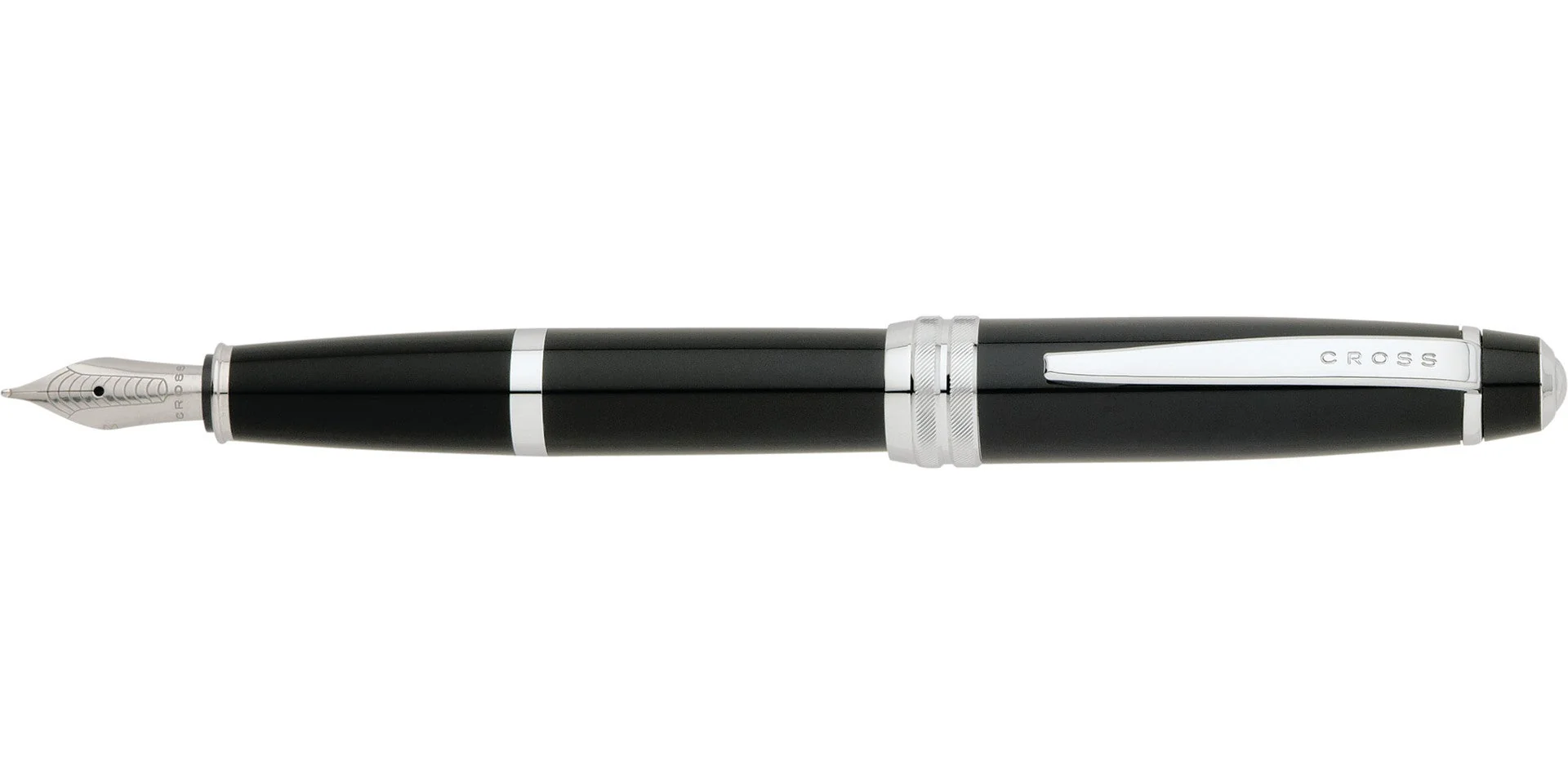 Bailey™ Black Lacquer Stainless Steel Medium Nib Fountain Pen - Image 3