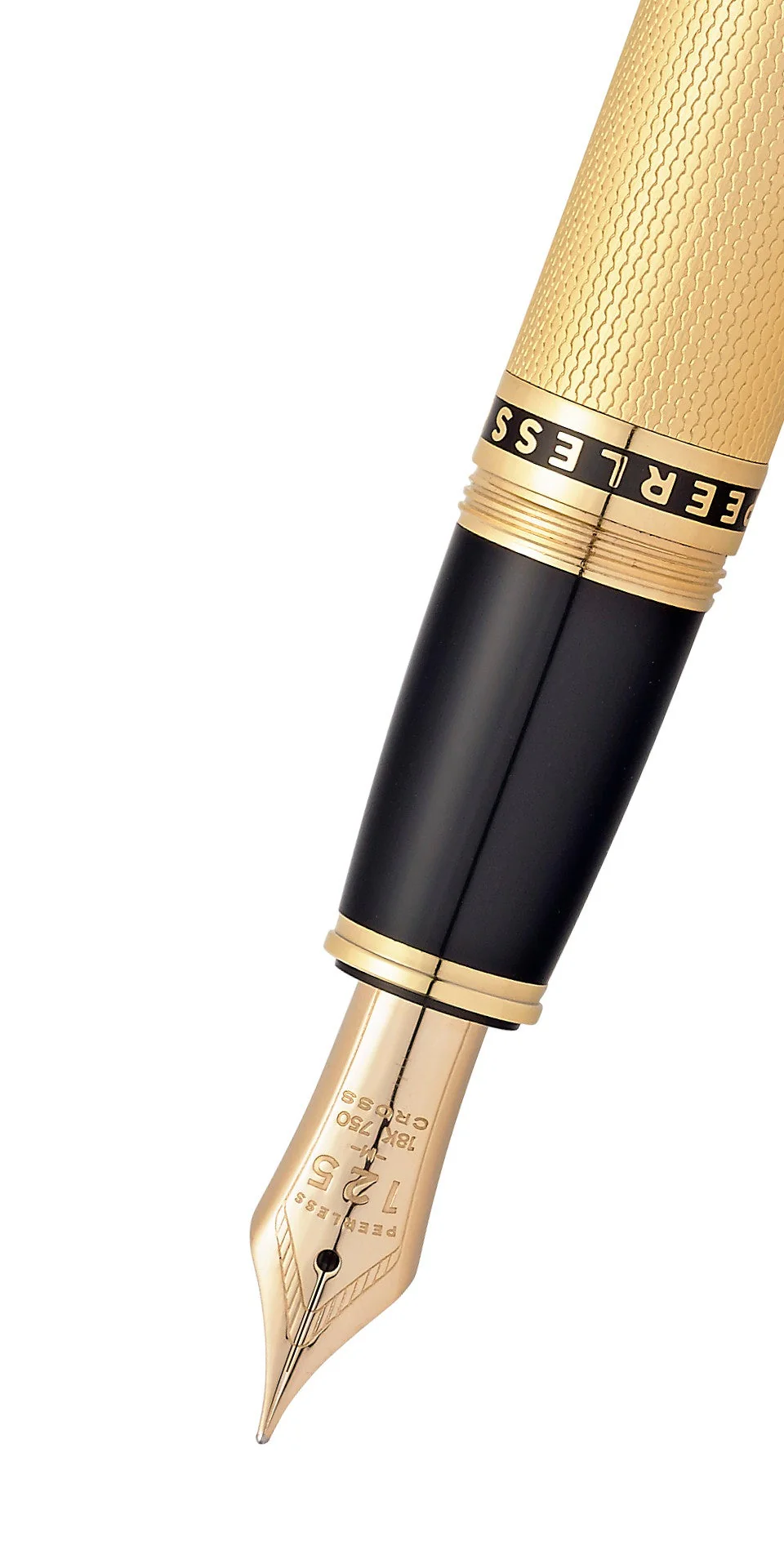 Peerless™ 23KT Heavy Gold Plate with Gold Plated Appointments, Swarovski Crystal and 18KT Gold Fine Nib Fountain Pen - Image 2