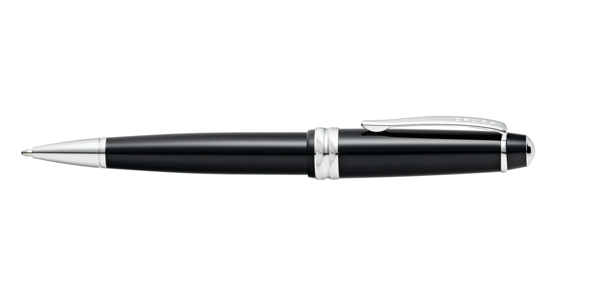 Bailey Light™ Glossy Black Resin Ballpoint Pen - Image 4