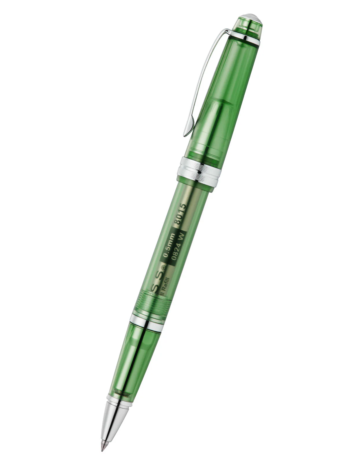 Bailey Light™ Translucent Green Resin Rollerball Pen - Image 2