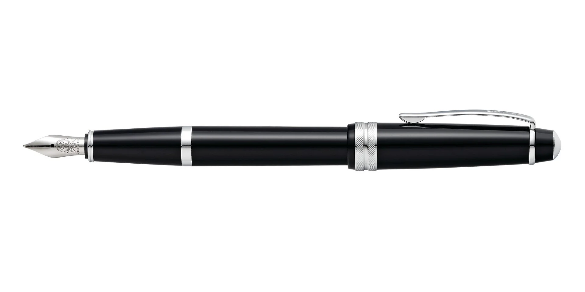 Bailey Light™ Polished Black Resin Extra-Fine Nib Fountain Pen - Image 4