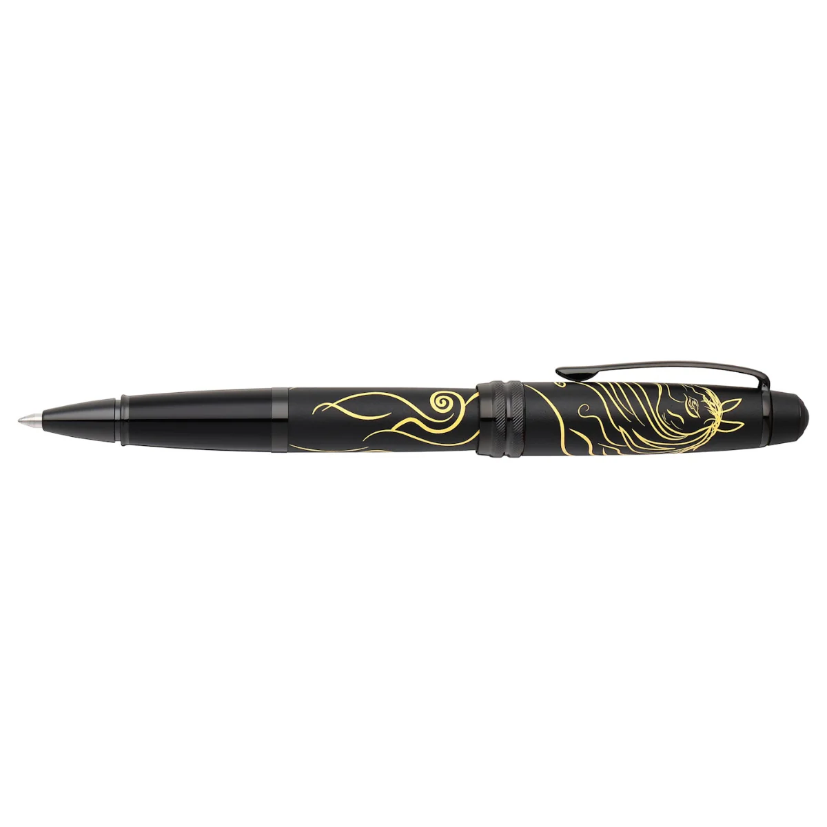 Bailey Zodiac Year of the Horse Matte Black Lacquer with Black PVD Appointments Rollerball Pen - Image 2
