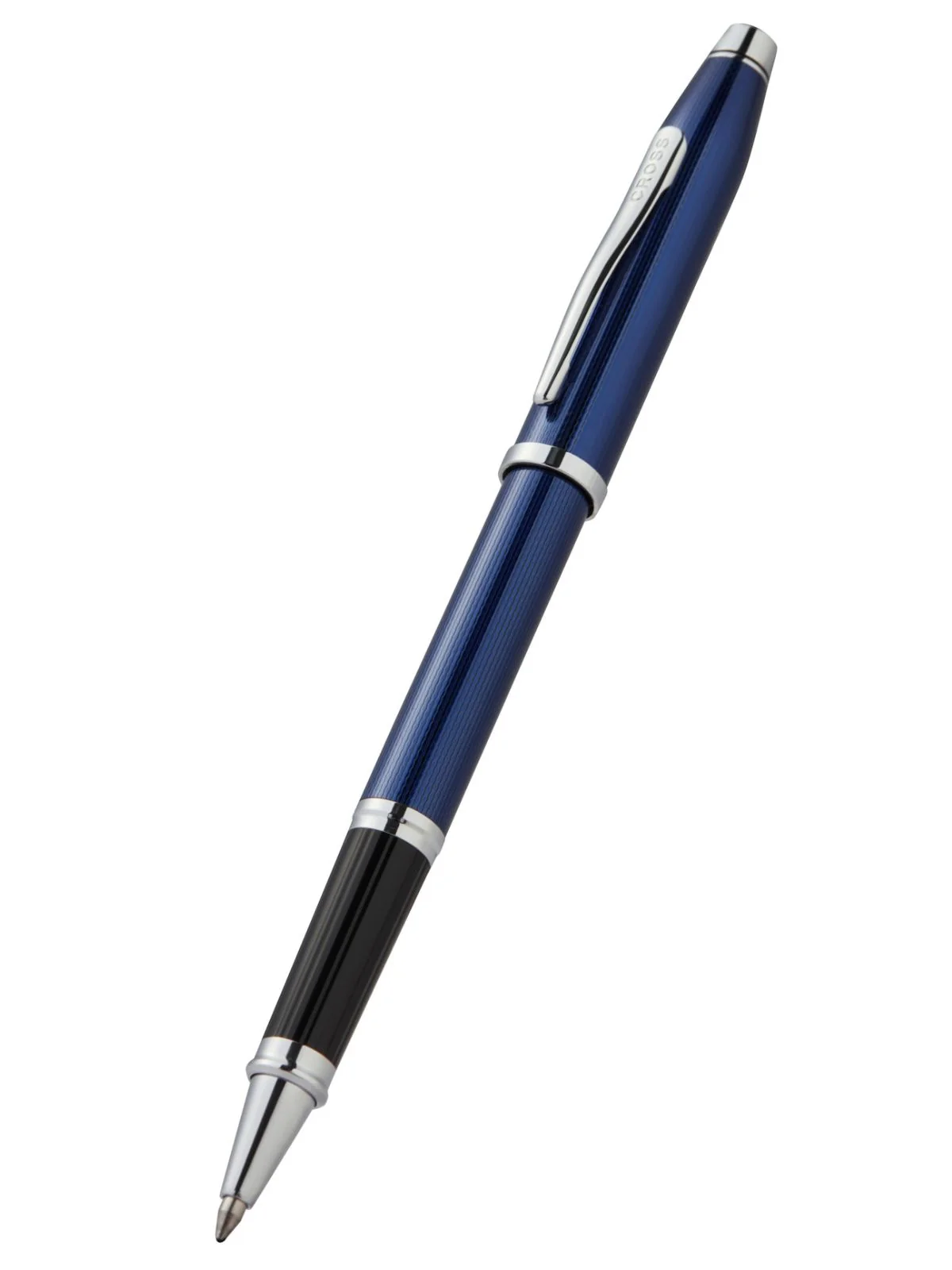 Century® II Polished Translucent Cobalt Blue Engraved Diamond Pattern Selectip Rollerball Pen - Image 5